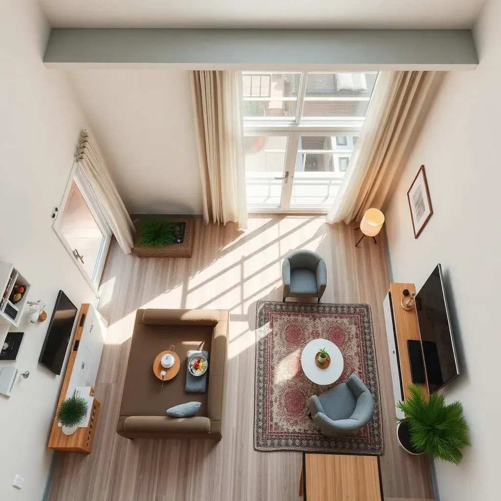 Clean modern apartment living room