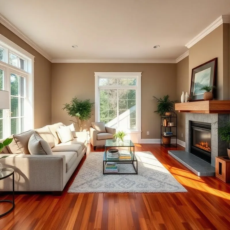 A tidy, freshly cleaned living room